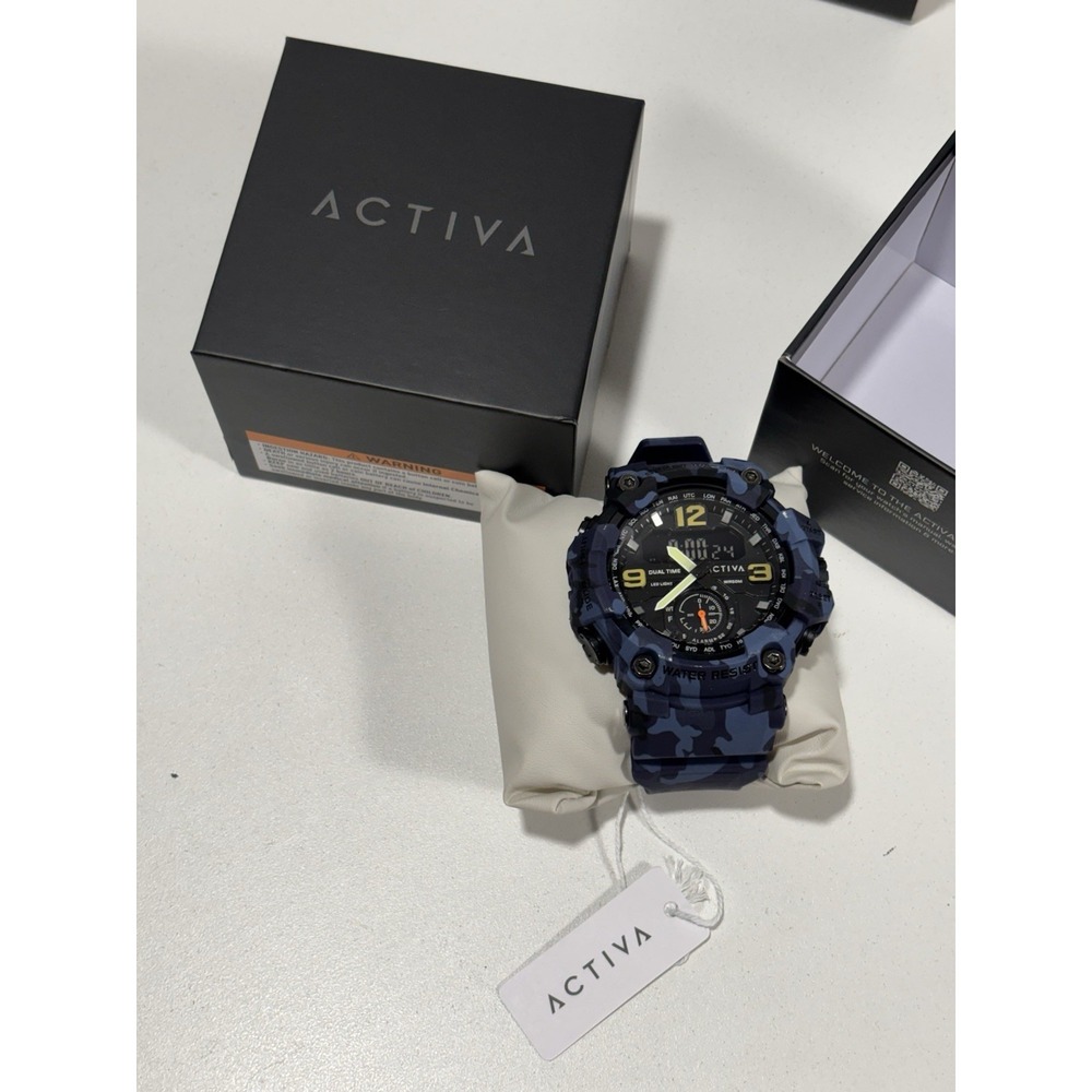 Activa Circuit X Invicta Men's 56mm Digital Resistant Sport Shockprf Watch Blue